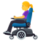 Woman in Motorized Wheelchair emoji on Emojione